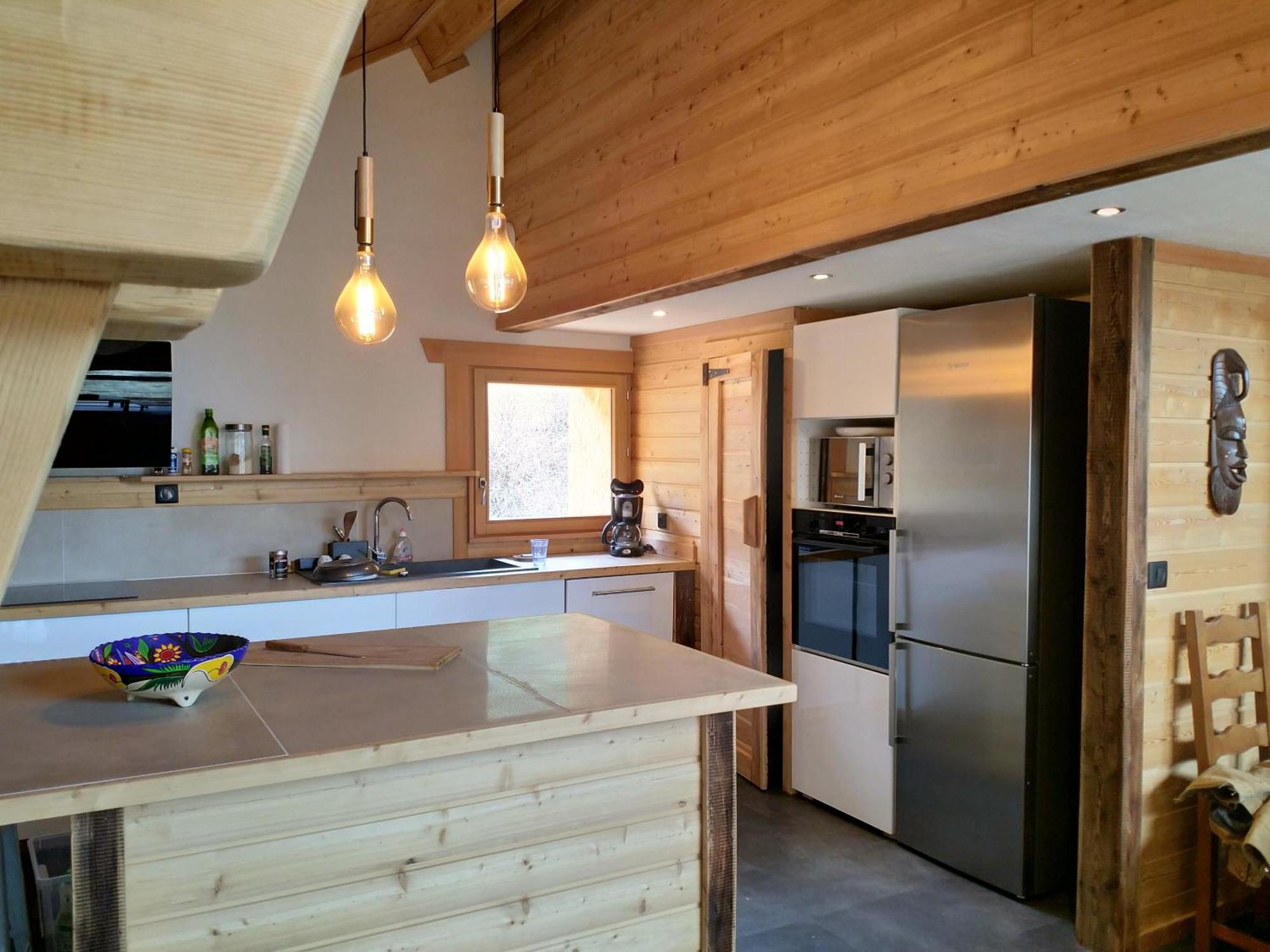Ferienwohnung Le Grenier Du Roux Abriès Exterior foto